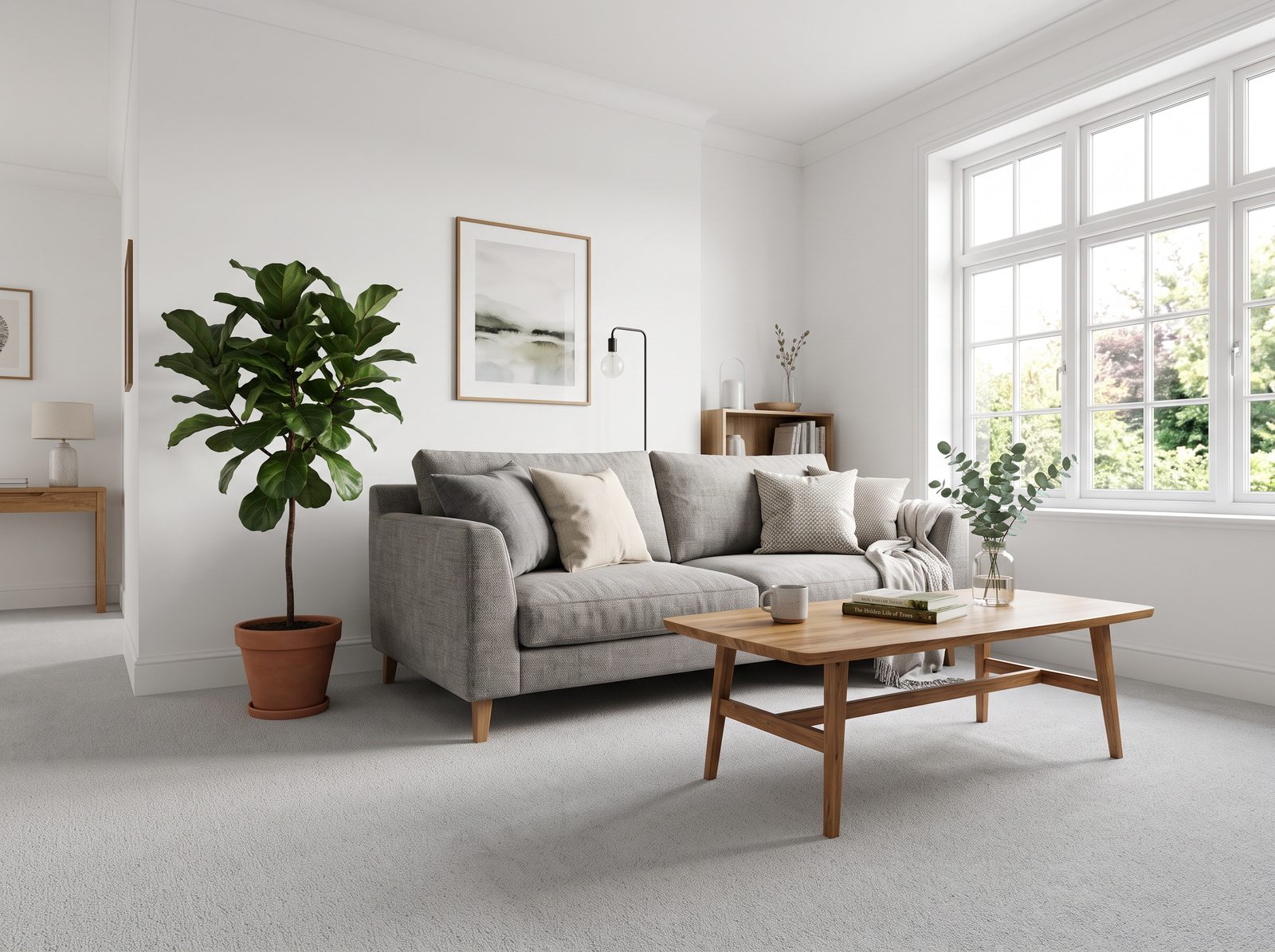 A living room open in the Tessera editor with the floor selected.